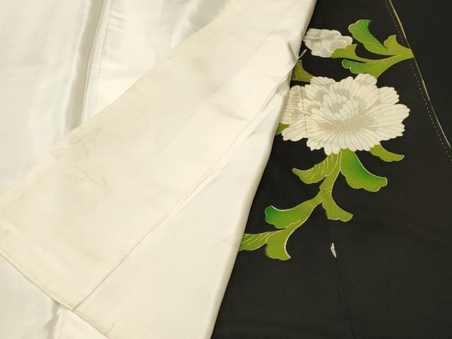 平和屋着物■豪華黒留袖 駒刺繍 花唐草文 暈し染め 金彩 正絹 逸品 CABM1475ev