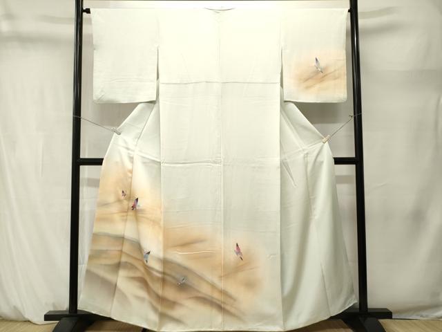 平和屋着物■訪問着 舞蝶文 暈し染め 金銀彩 正絹 逸品 CABM1481ev