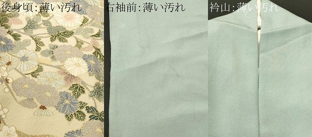 平和屋着物■豪華色留袖 流水え菊梅文 正絹 逸品 CABM1490ev