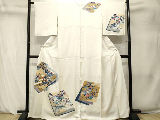 平和屋着物■訪問着 色紙重ね御所解文 正絹 逸品 CABM1491ev