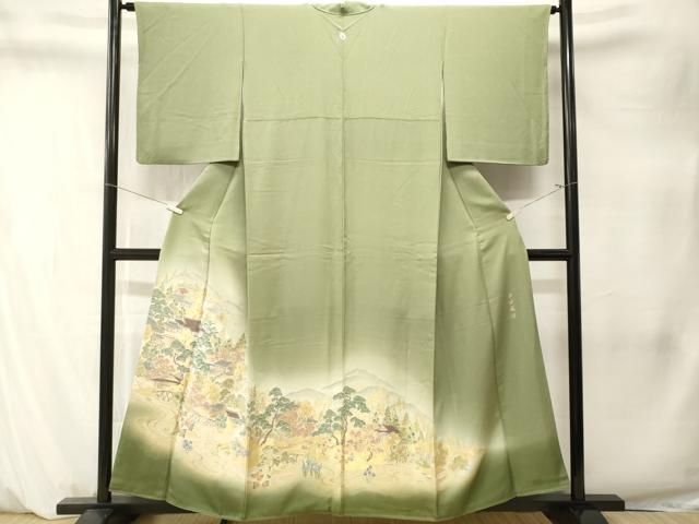 平和屋着物■豪華色留袖 寿光織 北山風情 暈し染め 金糸 さが美扱い 正絹 逸品 CABM1494ev
