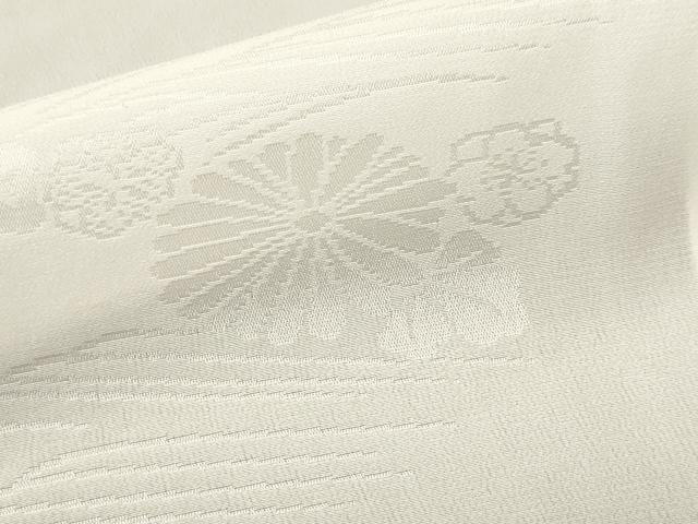 平和屋着物■長襦袢 無双仕立て 流水菊地紋 白色正絹 逸品 CABM1501ev