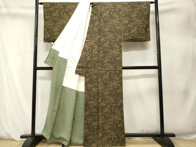 平和屋着物■上質な小紋 御所解文 正絹 逸品 CABM1511ev