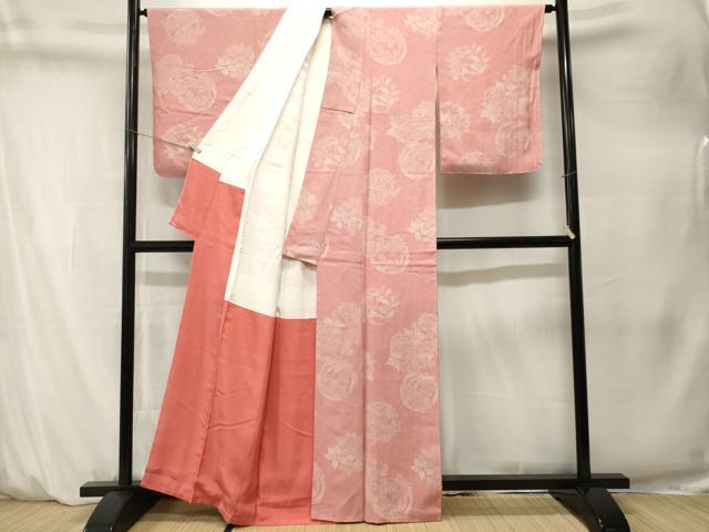 平和屋着物■上質な小紋 廣瀬雄望作 草花文 鮫小紋柄 正絹 逸品 CABM1515ev