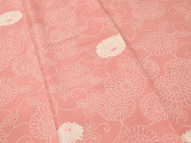 平和屋着物■上質な小紋 絞り 万寿菊 菊唐草文 正絹 逸品 CABM1519ev