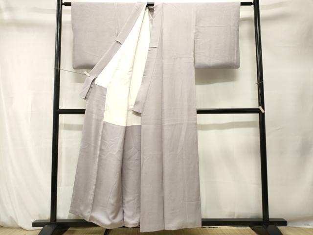 平和屋着物■京加賀友禅 百貫達雄 色無地 松竹梅地紋 薄梅鼠色 正絹 逸品 CABM1539ev