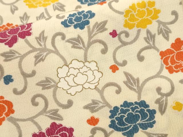 平和屋着物■上質な小紋 花唐草文 金彩 正絹 逸品 CABM1562ev