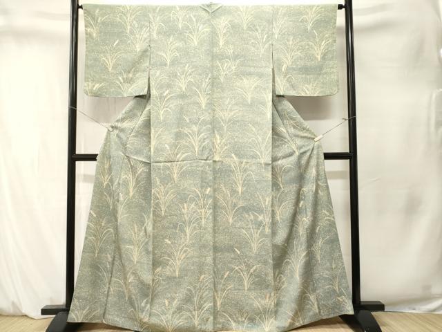平和屋着物■上質な小紋 霰草花文 正絹 逸品 CABM1565ev