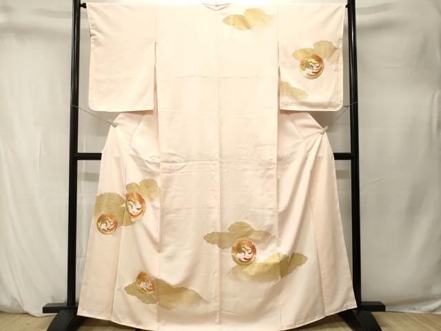 平和屋着物■訪問着 駒刺繍 雲取り鳳凰文 暈し染め 金彩 正絹 逸品 CABM1584ev