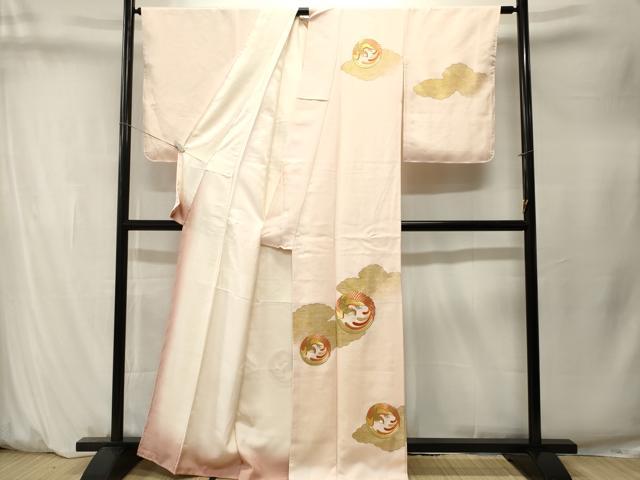 平和屋着物■訪問着 駒刺繍 雲取り鳳凰文 暈し染め 金彩 正絹 逸品 CABM1584ev