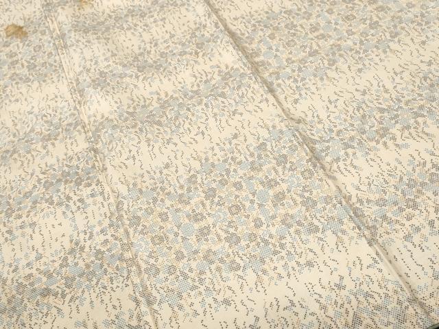 平和屋着物■本場大島紬 白大島 7マルキ 幾何学花文 正絹 逸品 CABM1585ev