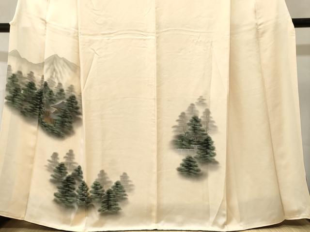 平和屋着物■訪問着 樹林風景文 暈し染め 正絹 逸品 CABM1641ev