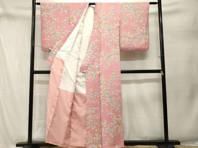 平和屋着物■上質な小紋 草花文 正絹 逸品 CABM1664ev