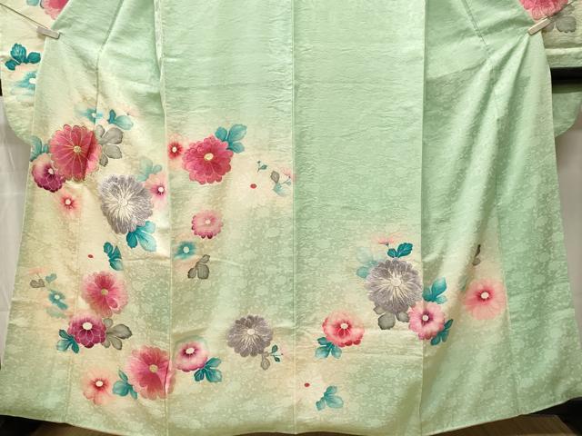 平和屋着物■豪華振袖 刺繍 舞花文 暈し染め 金銀糸 正絹 逸品 CABM1668ev