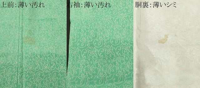 平和屋着物■上質な小紋 花唐草文 銀糸 正絹 逸品 CABM1672ev