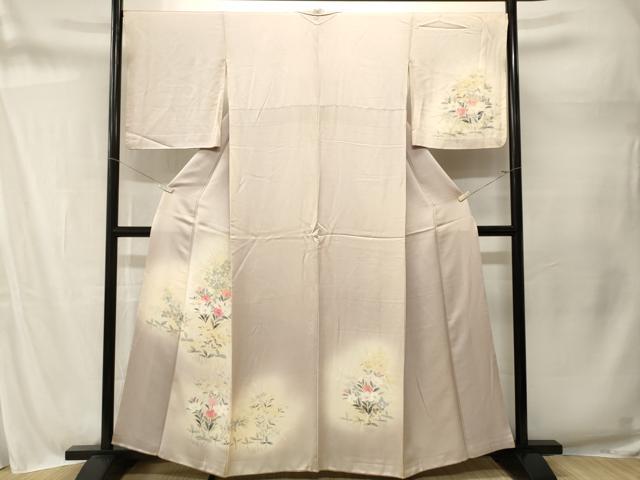 平和屋着物■訪問着 草花文 暈し染め 正絹 逸品 CABM1675ev