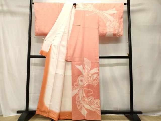 平和屋着物■訪問着 総絞り 束ね熨斗鼓文 正絹 逸品 CABM1709ev