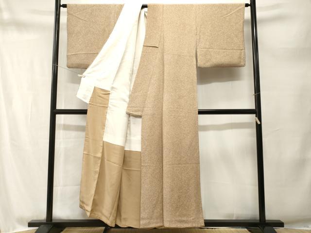 平和屋着物■上質な小紋 作家物 霰文 鬼しぼ縮緬 正絹 逸品 CABM1712ev