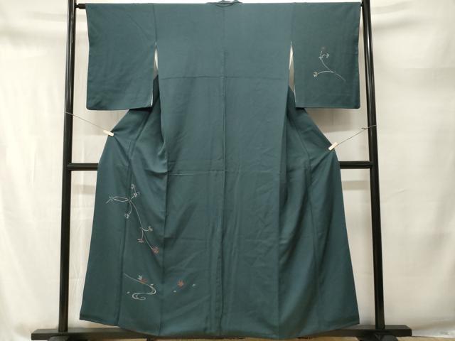 平和屋着物■訪問着 刺繍 流水枝花文 銀糸 やまと誂製 正絹 逸品 CABM1715ev
