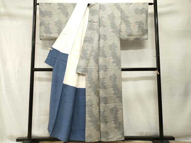 平和屋着物■江戸小紋 松皮菱寄せ小紋柄 正絹 逸品 CABM1722ev