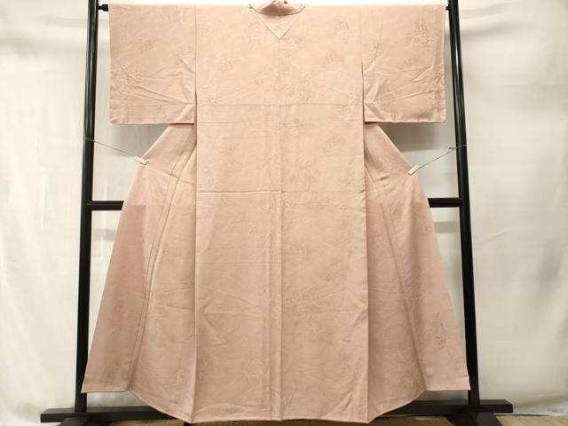 平和屋着物■上質な色無地 立波風景地紋 肌色 正絹 逸品 CABM1736ev