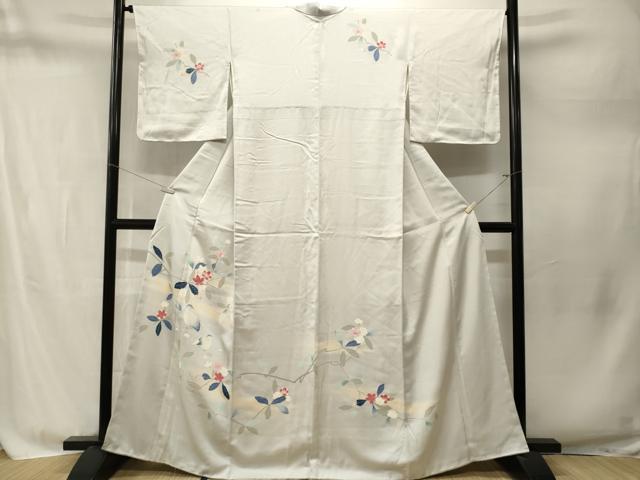 平和屋着物■訪問着 休み鳥枝花文 暈し染め 正絹 逸品 CABM1768ev