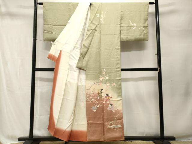 平和屋着物■訪問着 作家物 童子遊び 暈し染め 正絹 逸品 CABM1773ev