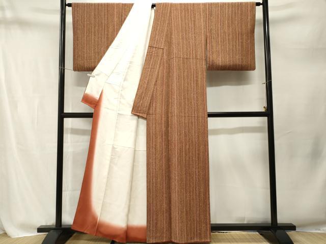 平和屋着物■上質な小紋 霰縞文 正絹 逸品 CABM1795ev