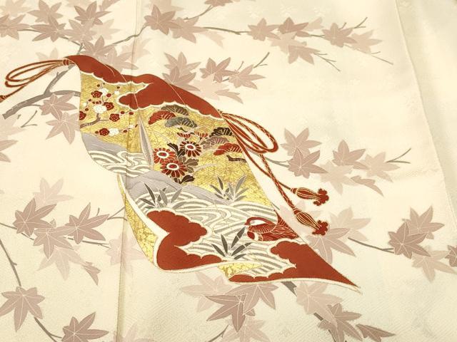 平和屋着物■訪問着 誰が袖 枝花文 暈し染め 金彩 鈴乃屋扱い 正絹 逸品 CABM1798ev