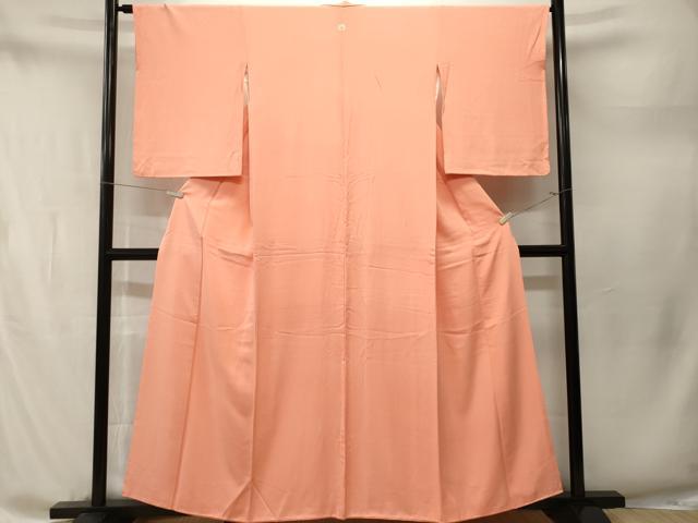 平和屋着物■上質な色無地 赤香色 正絹 逸品 CABM1809ev