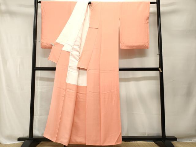 平和屋着物■上質な色無地 赤香色 正絹 逸品 CABM1809ev