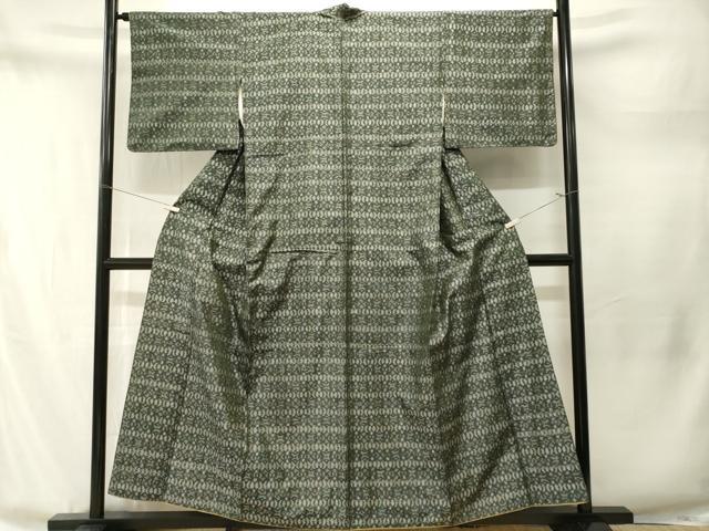 平和屋着物■上質な紬 抽象文様 正絹 逸品 CABM1825ev