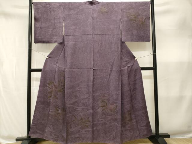 平和屋着物■訪問着 カトレア 風景地紋 金彩 正絹 逸品 CABM1841ev
