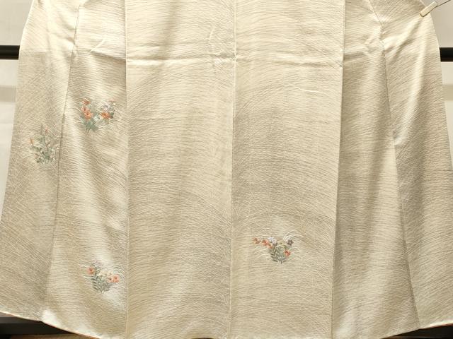 平和屋着物■訪問着 総刺繍 草花文 正絹 逸品 CABM1865ev