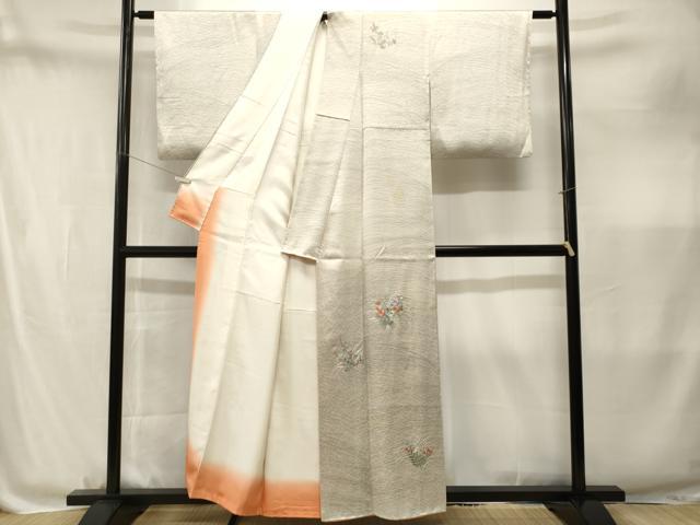 平和屋着物■訪問着 総刺繍 草花文 正絹 逸品 CABM1865ev