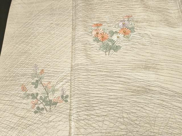 平和屋着物■訪問着 総刺繍 草花文 正絹 逸品 CABM1865ev