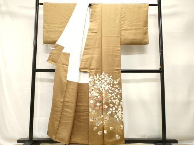 平和屋着物■豪華色留袖 駒刺繍 枝梅花文 金彩 正絹 逸品 CABM1876ev