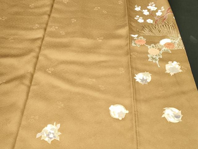 平和屋着物■豪華色留袖 駒刺繍 枝梅花文 金彩 正絹 逸品 CABM1876ev