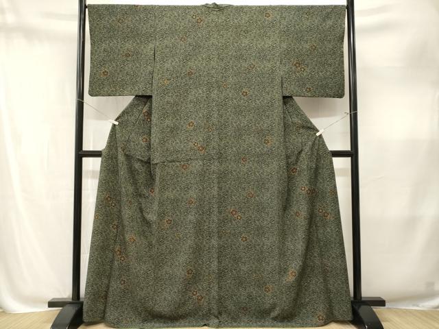 平和屋着物■小紋 溢れ松葉舞桜文 金彩 洗える着物 CABM1882ev