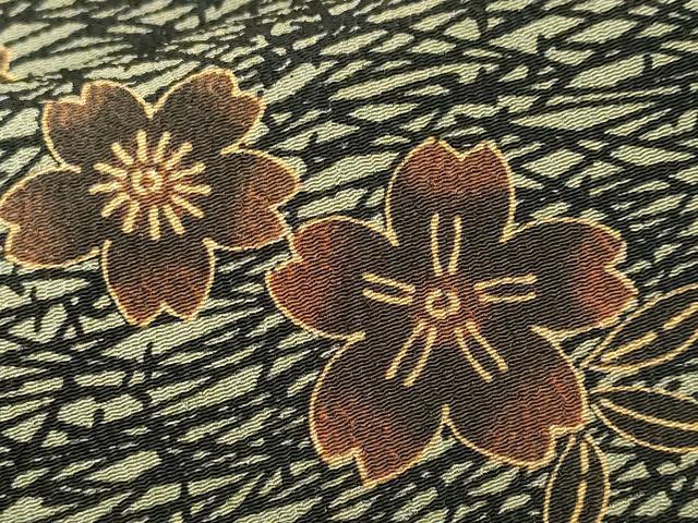 平和屋着物■小紋 溢れ松葉舞桜文 金彩 洗える着物 CABM1882ev