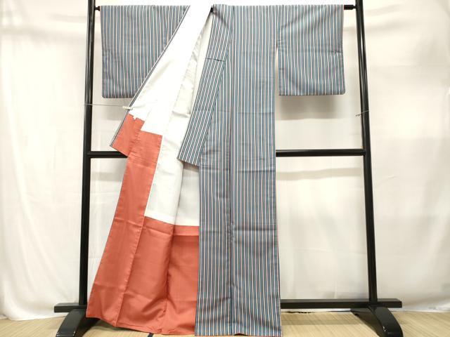 平和屋着物■小紋 縞 洗える着物 CABM1887ev