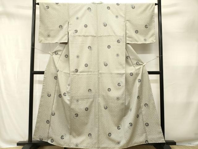 平和屋着物■小紋 源氏車青海波文 洗える着物 CABM1889ev