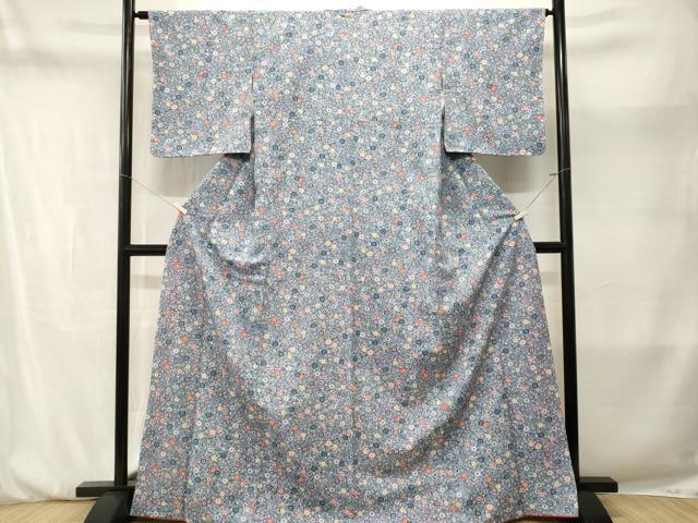 平和屋着物■上質な小紋 枝花文 正絹 逸品 CABM1971ev