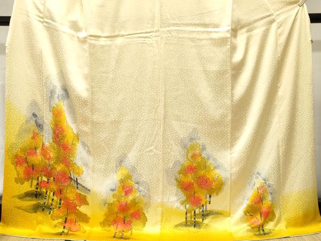 平和屋着物■訪問着 樹林文 暈し染め 正絹 逸品 CABM1988ev