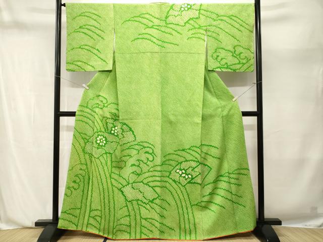 平和屋着物■訪問着 総刺繍 立波地紙花文 正絹 逸品 CABM1998ev