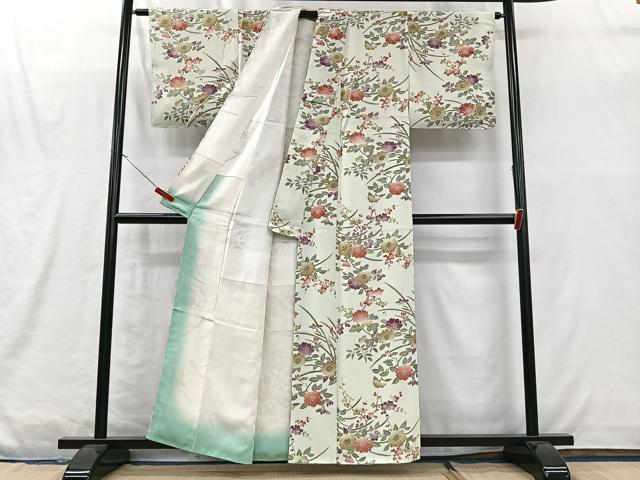 平和屋着物■上質な小紋 草花文 正絹 逸品 未使用 CABM2010xe