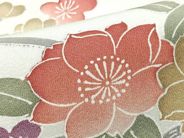 平和屋着物■上質な小紋 草花文 正絹 逸品 未使用 CABM2010xe