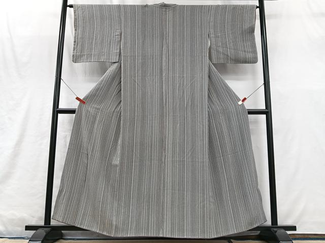 平和屋着物■上質な小紋 縞 正絹 逸品 CABM2012xe