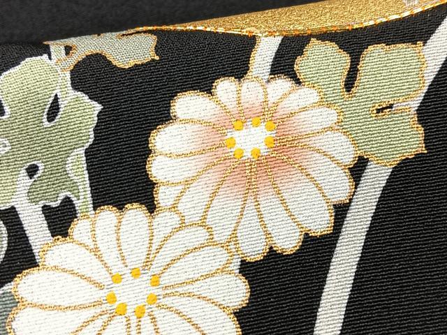 平和屋着物■豪華黒留袖 作家物 駒刺繍 飛鶴草花文 暈し染め 金彩 正絹 逸品 CABM2017xe