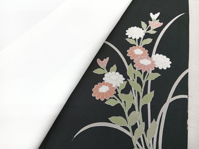 平和屋着物■豪華黒留袖 作家物 駒刺繍 飛鶴草花文 暈し染め 金彩 正絹 逸品 CABM2017xe